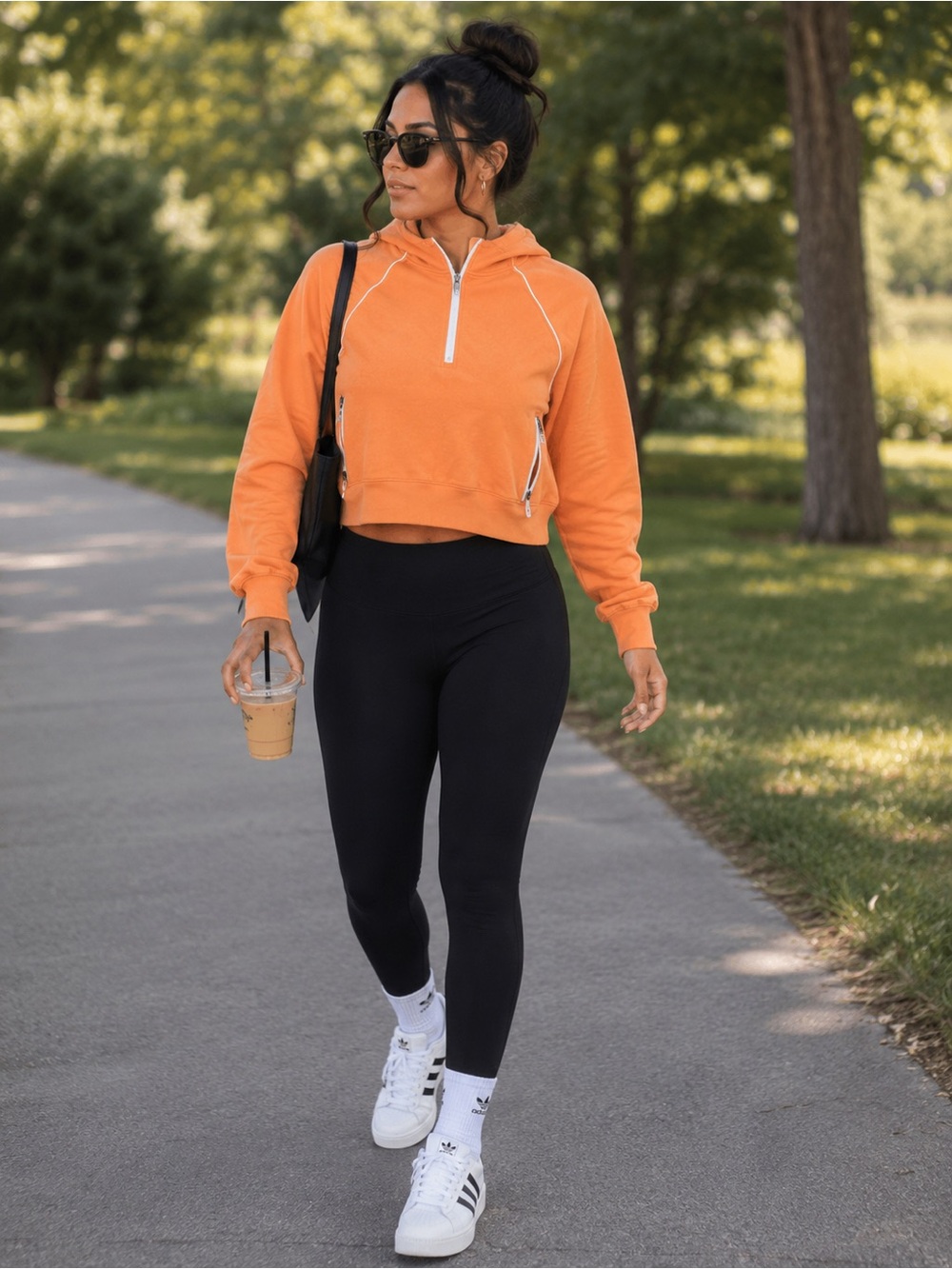 DSG Orange Cropped Hoodie